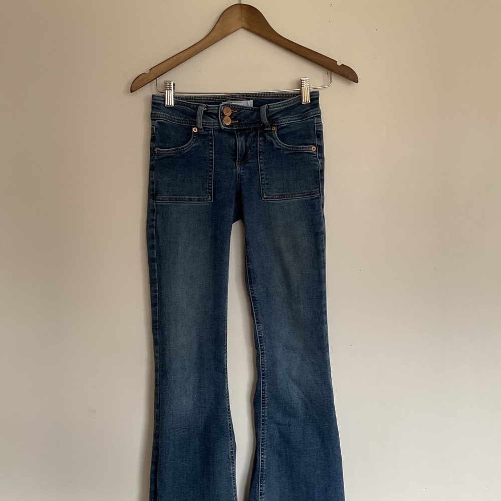 Garage Dark Blue Flare Jeans